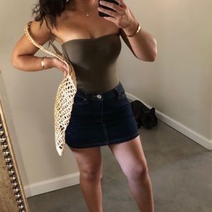 American apparel green tube bodysuit